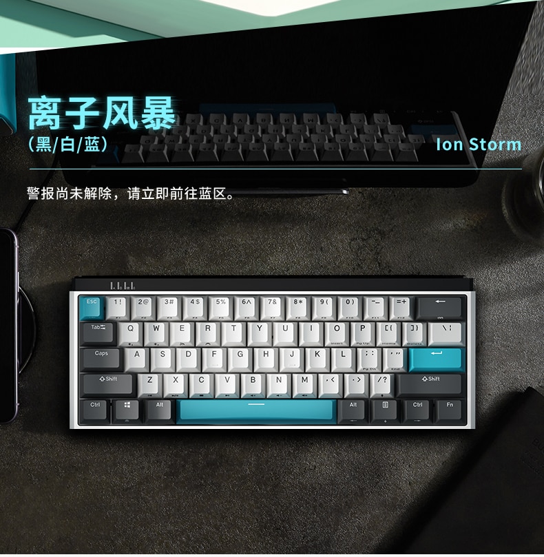 DURGOD K330W Wireless bluetooth three-mode gaming mechanical keyboard 61 keys without backlight cherry switch